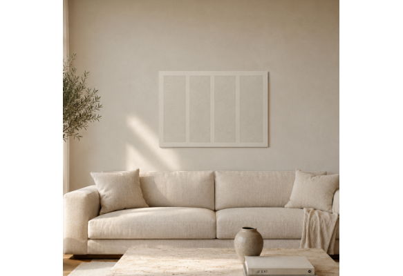 Linea Modern Dokulu Tablo Krem 50×70 cm