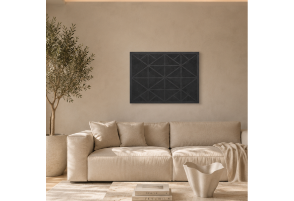 Elysia Modern Dokulu Tablo Siyah 50×70 cm